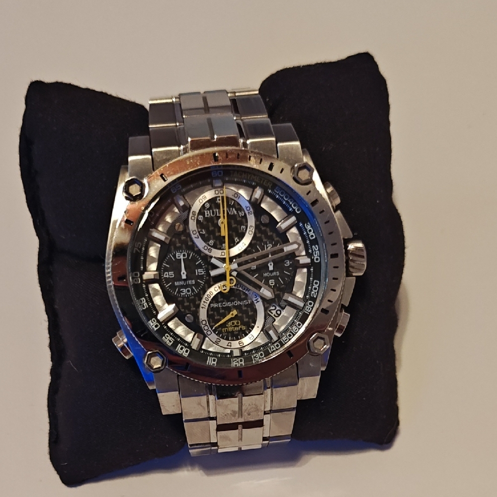 Bulova 96b175 Precisionist Men's Stainless Steel Chronograph Watch - Silver